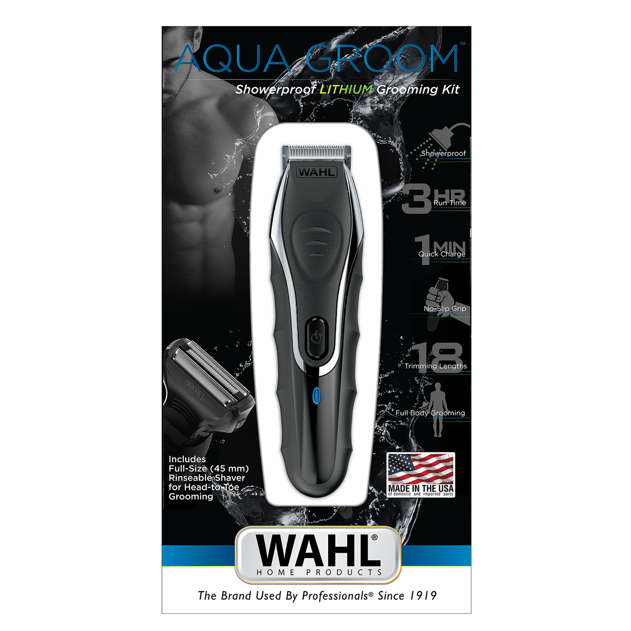 WAHL HOME TRIMMER AQUA GROOM SHOWERPROOF